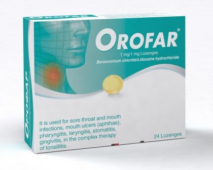 Orofar / Орофар При възпалено гърло и устна лигавица 24табл.