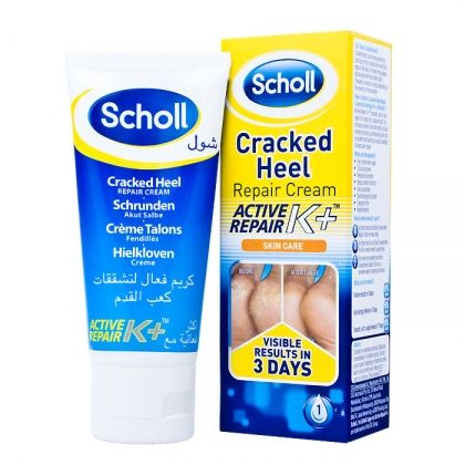 Scholl Cracked Heel Repair Cream K+ / Шол крем за напукани пети с кератин 60мл.