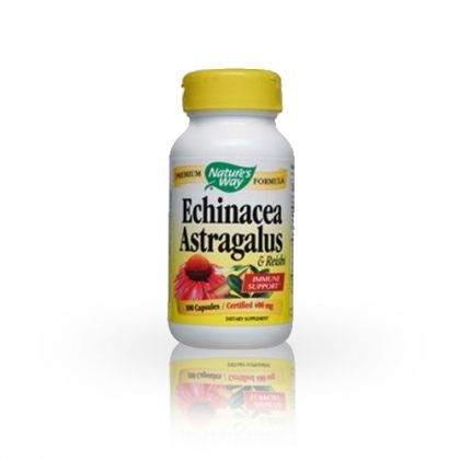 Echinacea, Astragalus and Reishi / Ехинацея, астрагалус и рейши за укрепване на имунитета при инфекции 100капс.   