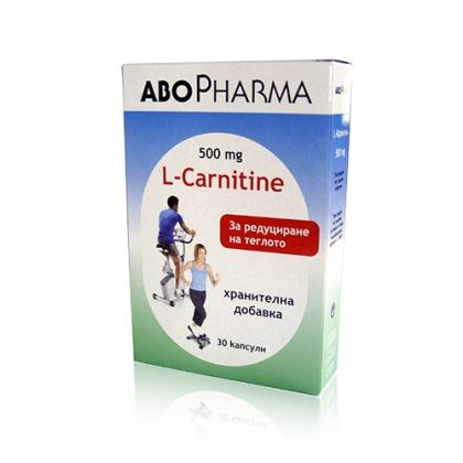 Abo Pharma L-Carnitine / Л-Карнитин 500мг За редуциране на теглото 30 капс.