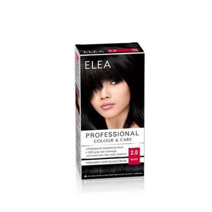ELEA Professional Colour & Care / Елеа боя за коса № 2.0 – Черен