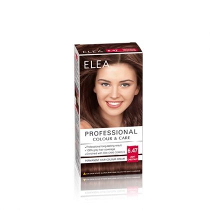 ELEA Professional Colour & Care / Елеа боя за коса № 6.47 Светъл кестен