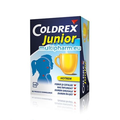Coldrex / Колдрекс Джуниър лимон при симптоми на настинка и грип за деца 10 сашета