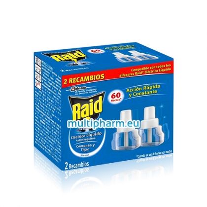 Промо: Raid Liquid / Райд Ламиниран пълнител за електрически изпарител срещу комари 2бр