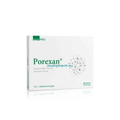 Porexan / Порексан за подкрепа на паметта и оросяването на мозъка и крайниците 60табл