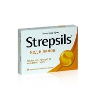 Strepsils Honey+Lemon / Стрепсилс Мед и Лимон за бързо облекчаване на болно гърло 24 табл за смучене